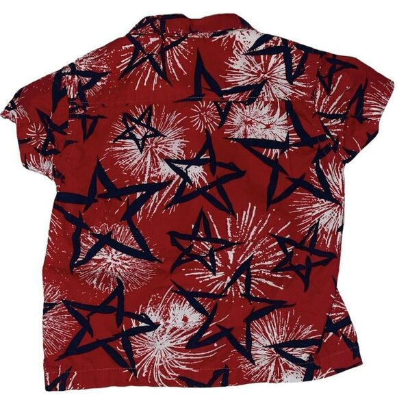 🐿️ Rare OshKosh Patriotic Button Down 6-9 Months - Picture 2 of 4